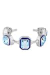 Shop_Isharya_Blue Crystals Enamel Cuff Bracelet_at_Aza_Fashions