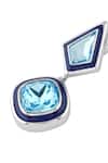 Buy_Isharya_Blue Crystals Drop Earrings _Online_at_Aza_Fashions