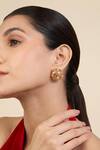 Buy_Isharya_Pink Crystals Embellished Stud Earrings_Online_at_Aza_Fashions