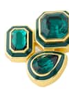 Buy_Isharya_Green Crystals Embellished Studs _Online_at_Aza_Fashions
