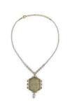 Shop_Aulerth_White Art Deco Semi Precious Pendant Necklace _at_Aza_Fashions