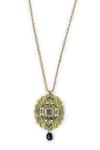 Aulerth_Green Gold Plated Rumeli Helios Pendant Necklace _Online_at_Aza_Fashions