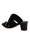 Buy_Irasoles_Black Cut Work, Sequins Kaira Cutdana And Kolhapuri Block Heels _Online_at_Aza_Fashions