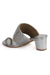 Shop_Irasoles_Silver Sequins, Cut Work Cutdana Kolhapuri Block Heels _Online_at_Aza_Fashions