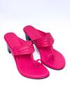 Buy_Irasoles_Pink Applique Hot Kolhapuri Block Heels _Online_at_Aza_Fashions