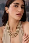 Buy_Paisley Pop_Gold Plated Beaded Layered Necklace _at_Aza_Fashions