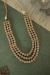 Shop_Paisley Pop_Gold Plated Beaded Layered Necklace _at_Aza_Fashions