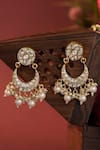 Shop_Riana Jewellery_White Crystals, Beads, Pearls Jadtar Stone Chandbalis _at_Aza_Fashions