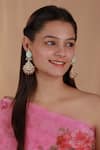 Buy Riana Jewellery Pink Glitter, Stones Jadtar Beaded Earrings at Aza Fashions Buy_Riana Jewellery_Pink Glitter, Stones Jadtar Beaded Earrings _at_Aza_Fashions