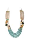 Shop_Tad Accessories_Multi Color Stone Bead Layered Necklace _at_Aza_Fashions