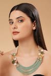 Buy_Tad Accessories_Multi Color Stone Bead Layered Necklace _at_Aza_Fashions
