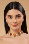 Buy Tad Accessories Yellow Stones Embellished Choker at Aza Fashions Buy_Tad Accessories_Yellow Stones Embellished Choker _at_Aza_Fashions