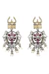 Buy_Tad Accessories_Silver Plated Beads Kundan Elephant Pendant Necklace Set _Online_at_Aza_Fashions