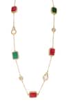 Shop_Tad Accessories_Multi Color Multicolor Stone Embellished Long Necklace _at_Aza_Fashions