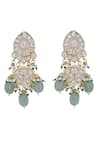Shop_Tad Accessories_White Stones, Beads, Zari Kundan And Studded Choker Set _Online_at_Aza_Fashions
