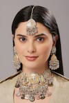 Buy_TAD Accessories_Multi Color Lace, Stones Kundan Embellished Necklace Set _at_Aza_Fashions