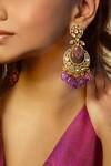 Amaara Jewels_Purple Polki Chandbalis _Online_at_Aza_Fashions