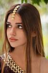 Buy_Amaara Jewels_Gold Plated Polki Embellished Maangtikka _at_Aza_Fashions