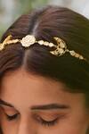 Buy_Amaara Jewels_Gold Plated Polki Floral Mathapatti _Online_at_Aza_Fashions