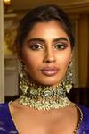 Buy_Amaara Jewels_Multi Color Diamonds, Stones Navratna Sitara Choker Necklace Set _Online_at_Aza_Fashions