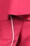 The little celebs_Pink Imported Crepe Embellished Bow Peplum Top And Pant Set _Online_at_Aza_Fashions