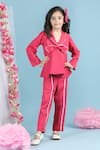 Buy_The little celebs_Pink Imported Crepe Embellished Bow Peplum Top And Pant Set _Online_at_Aza_Fashions