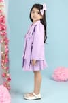 Buy_The Little Celebs_Purple Crepe Pearls Lilac Bow Embellished Blazer And Skirt Set _Online_at_Aza_Fashions