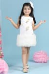 Buy_The Little Celebs_White Neoprene Beads, Embroidery Candy Patchwork Dress _Online_at_Aza_Fashions