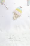 Shop_The Little Celebs_White Neoprene Beads, Embroidery Candy Patchwork Dress _Online_at_Aza_Fashions