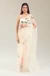 Shop Samyukta Singhania Cream Organza Floral Handpainted Saree Online at Aza Fashions Shop_Samyukta Singhania_Cream Organza Floral Handpainted Saree_Online_at_Aza_Fashions
