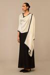 Buy_AMPM_Ivory Minaret Patterned Border Scarf _at_Aza_Fashions