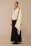 Shop_AMPM_Ivory Minaret Patterned Border Scarf _at_Aza_Fashions