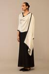 AMPM_Ivory Minaret Patterned Border Scarf _Online_at_Aza_Fashions