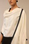 Buy_AMPM_Ivory Minaret Patterned Border Scarf _Online_at_Aza_Fashions