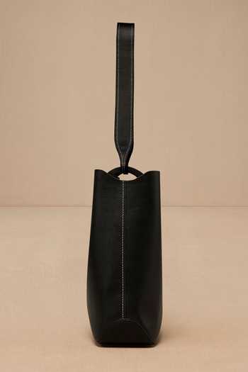 Buy_Ampm_Black Embroidery Inlay Work Shoulder Bag _Online_at_Aza_Fashions