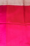 Buy_Zal From Benaras_Pink Silk, Kota Doria Zari, Botanical Motif Saree And Unstitched Blouse