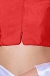 Buy Samyukta Singhania Red Silk V-neck Half Sleeve Blouse Online at Aza Fashions Buy_Samyukta Singhania_Red Silk V-neck Half Sleeve Blouse_Online_at_Aza_Fashions