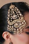Ekathva Jaipur_Gold Plated Polki Embellished Passa _Online_at_Aza_Fashions