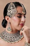 Buy_Ekathva Jaipur_Gold Plated Polki Embellished Passa _at_Aza_Fashions