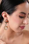Buy_Ekathva Jaipur_Multi Color Stones, Beads Victorian Embellished Earrings_at_Aza_Fashions
