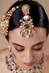Buy_Ekathva Jaipur_Multi Color Stone Victorian Finish Maangtikka _at_Aza_Fashions