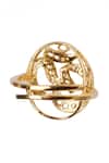 Sica Jewellery_Gold Plated Crystals Cubic Zirconia Om Ring _Online_at_Aza_Fashions