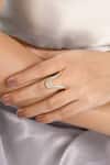 Buy_Sica Jewellery_Gold Plated Crystals Rhodium Padmini Ring _at_Aza_Fashions