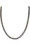 Shop Sica Jewellery Black Double Layered Beaded Mangalsutra at Aza Fashions Shop_Sica Jewellery_Black Double Layered Beaded Mangalsutra _at_Aza_Fashions