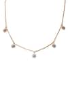Shop_Sica Jewellery_White Cubic Zirconia Bloom Necklace _at_Aza_Fashions