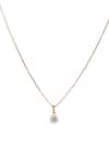Sica Jewellery_Gold Plated Crystals Cubic Zirconia Pendant And Earring Set _Online_at_Aza_Fashions