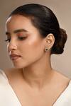 Buy_Sica Jewellery_Green Crystals, Stones Cubic Zirconia And Faux Emerald Quad Studs _at_Aza_Fashions