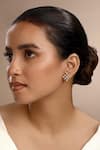 Buy_Sica Jewellery_White Crystals Cubic Zirconia Pushan Starlet Stud Earrings _at_Aza_Fashions