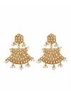 Buy Sangeeta Boochra Gold Plated Beads, Zari Kundan Beaded Dangler Earrings Online at Aza Fashions Buy_Sangeeta Boochra_Gold Plated Beads, Zari Kundan Beaded Dangler Earrings _Online_at_Aza_Fashions