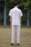 Shop_Raas Life_White Linen, Cotton Solid Shirt And Pant Set _at_Aza_Fashions